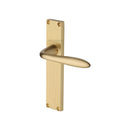 Heritage Brass Sutton Reeded Door Handle on Plate