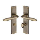 Heritage Brass Sutton Reeded Door Handle on Plate