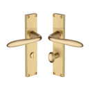 Heritage Brass Sutton Reeded Door Handle on Plate