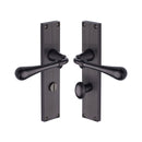 Heritage Brass Roma Reeded Door Handle on Plate