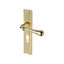 Heritage Brass Roma Reeded Door Handle on Plate