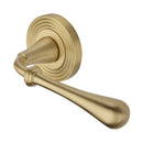 Heritage Brass Roma Reeded Door Handle on Round Rose