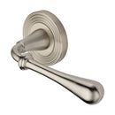Heritage Brass Roma Reeded Door Handle on Round Rose