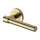 Heritage Brass Phoenix Door Handle on Round Rose
