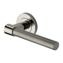 Heritage Brass Phoenix Knurled Door Handle on Round Rose