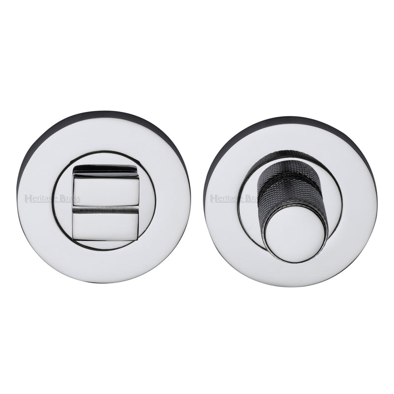 Heritage Brass Round Knurled Bathroom Turn & Release