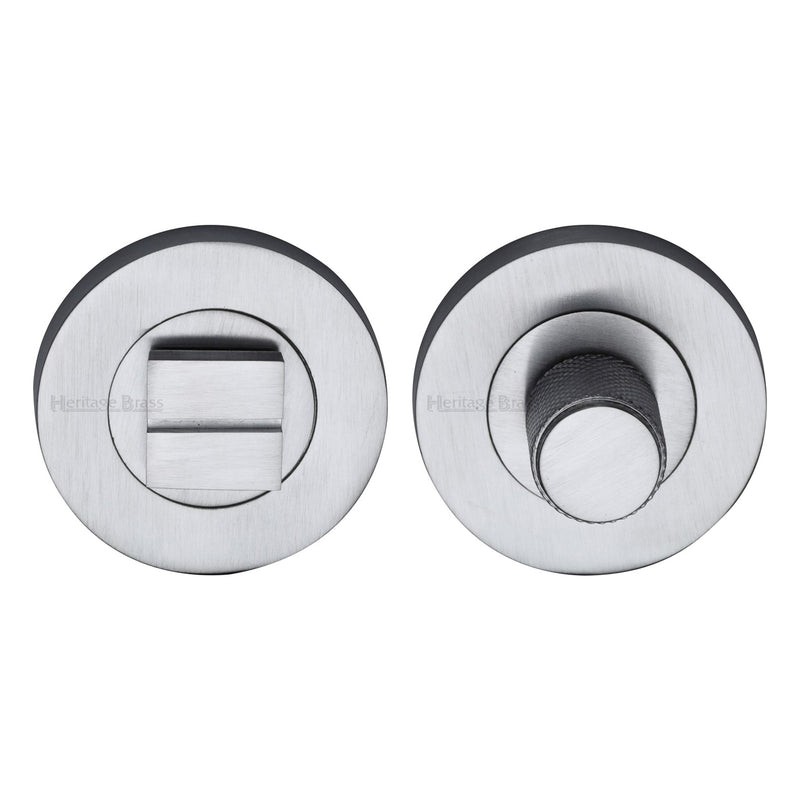 Heritage Brass Round Knurled Bathroom Turn & Release