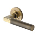 Heritage Brass Signac Door Handle on Round Rose