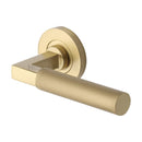 Heritage Brass Signac Door Handle on Round Rose