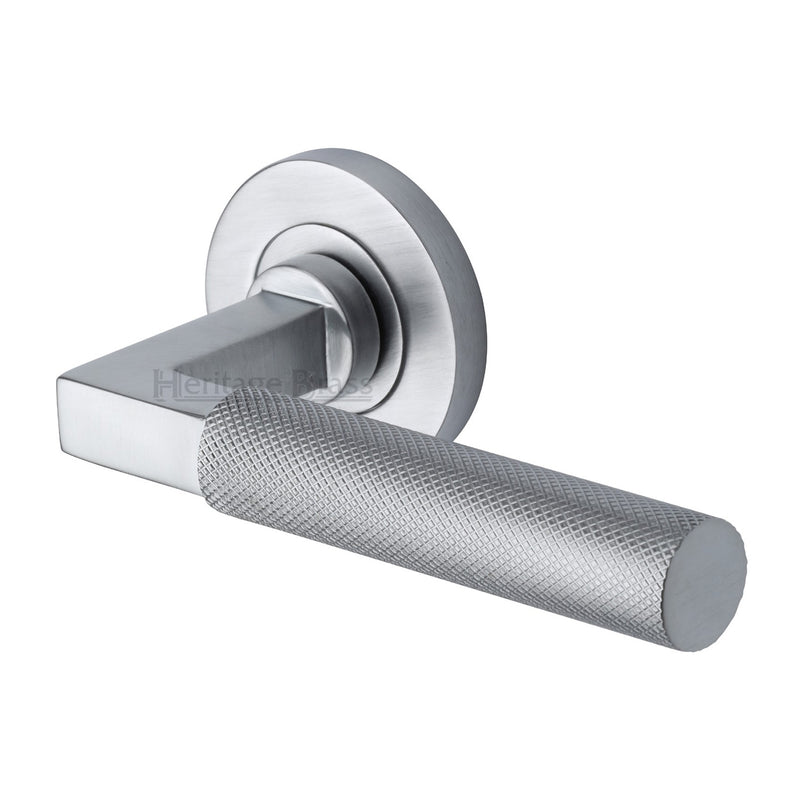 Heritage Brass Signac Door Handle on Round Rose