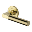 Heritage Brass Spectral Door Handle on Round Rose