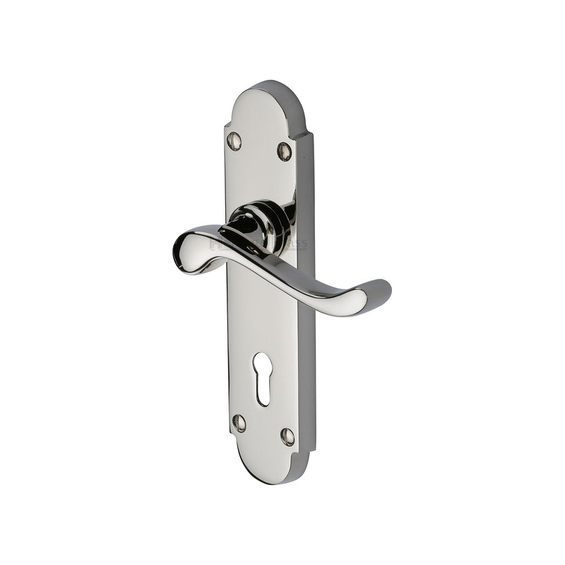 Heritage Brass Savoy Door Handle on Plate