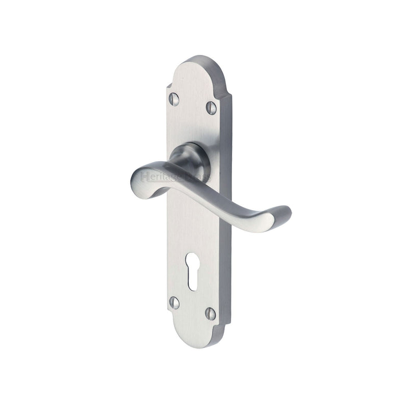 Heritage Brass Savoy Door Handle on Plate