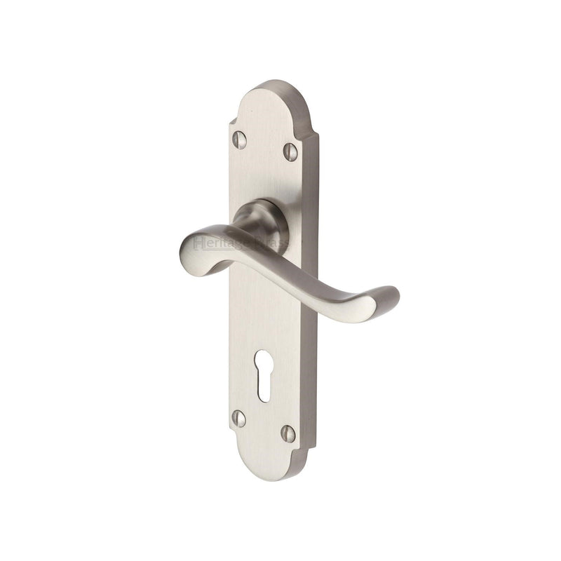 Heritage Brass Savoy Door Handle on Plate
