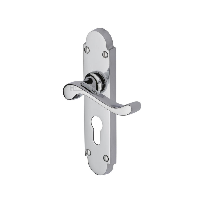 Heritage Brass Savoy Door Handle on Plate
