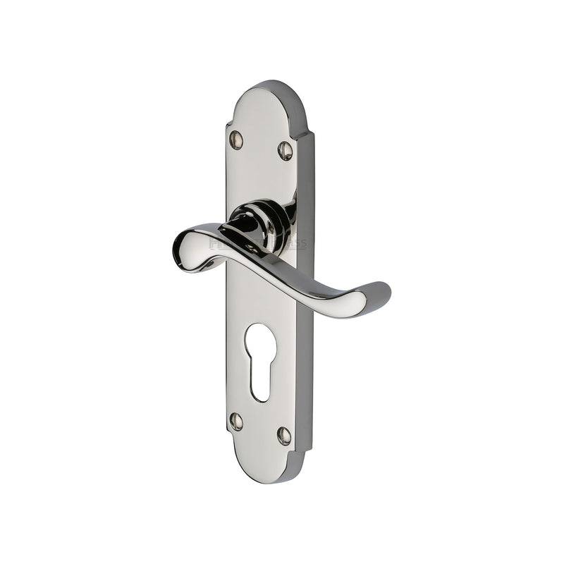 Heritage Brass Savoy Door Handle on Plate