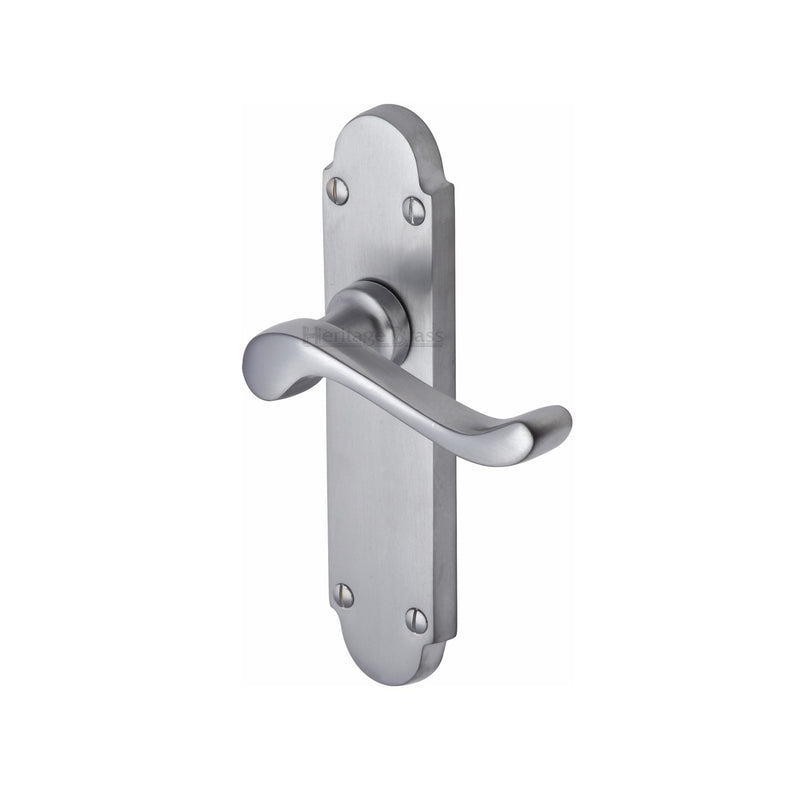 Heritage Brass Savoy Door Handle on Plate