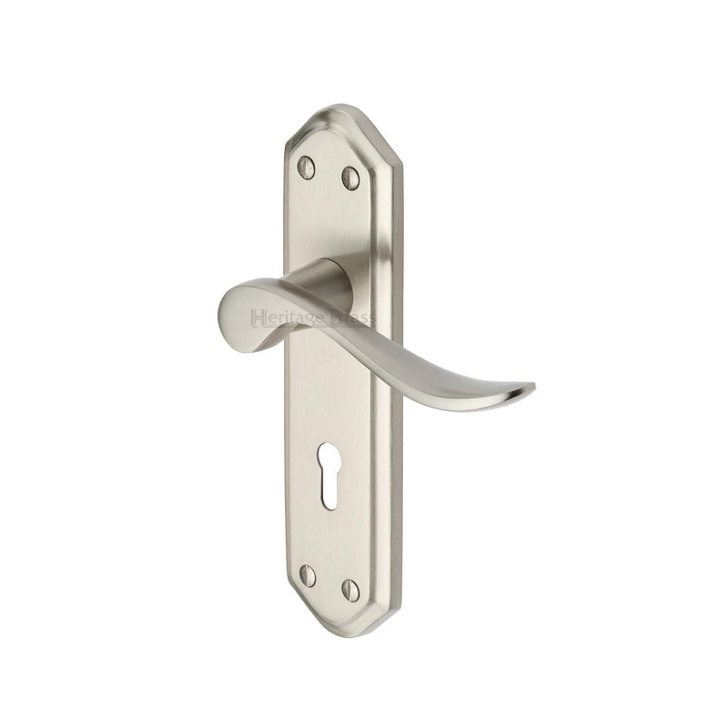 Heritage Brass Sandown Door Handle on Plate