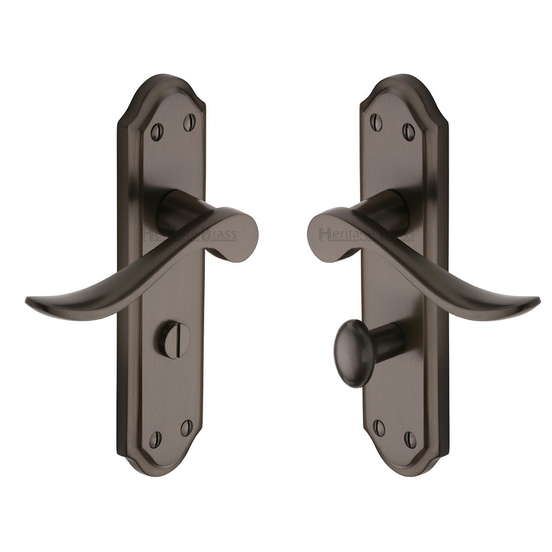 Heritage Brass Sandown Door Handle on Plate