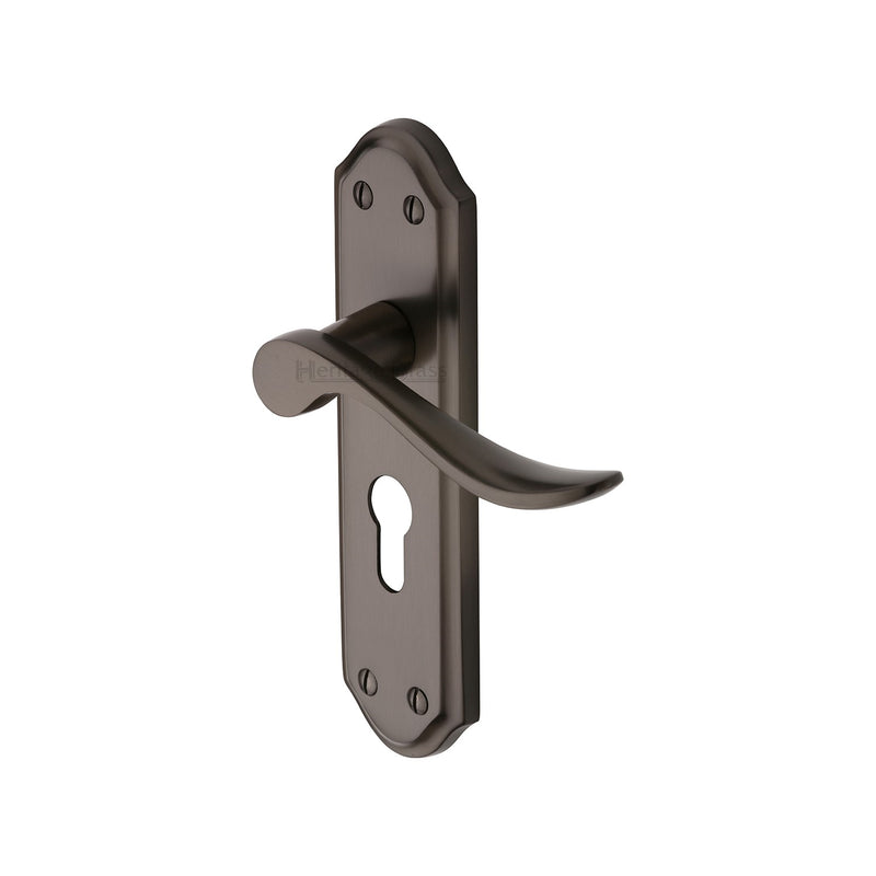 Heritage Brass Sandown Door Handle on Plate