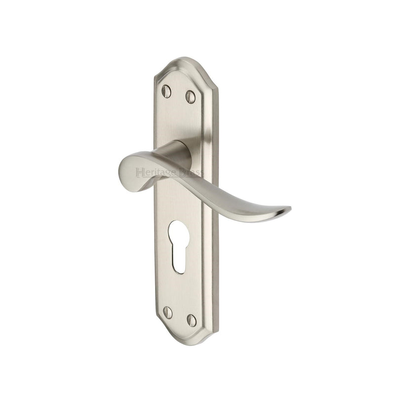 Heritage Brass Sandown Door Handle on Plate