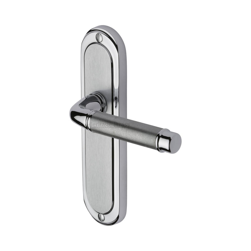 Heritage Brass Saturn Door Handle on Plate