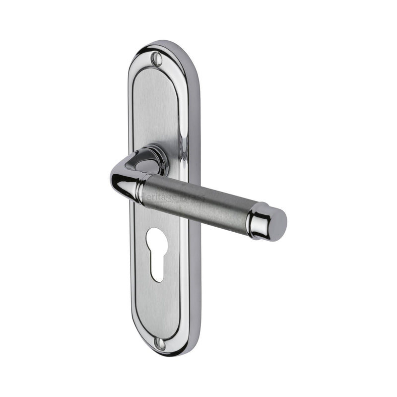 Heritage Brass Saturn Door Handle on Plate