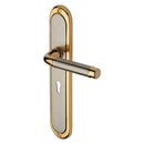 Heritage Brass Saturn Long Door Handle on Plate