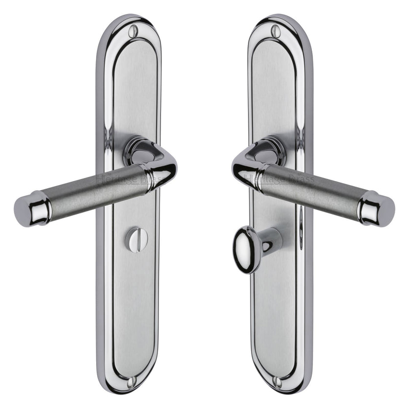 Heritage Brass Saturn Long Door Handle on Plate