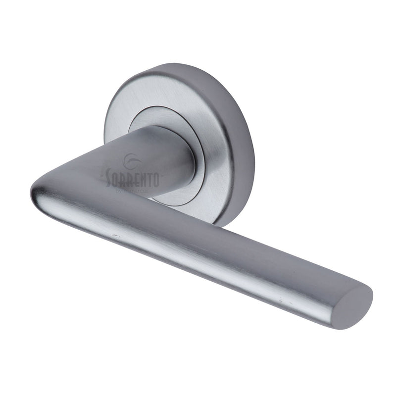 Sorrento Lena Door Handle on Round Rose