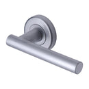 Sorrento Shuttle Door Handle on Round Rose