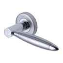 Sorrento Fluo Door Handle on Round Rose