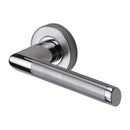 Sorrento Mercury Zinc Door Handle on Round Rose