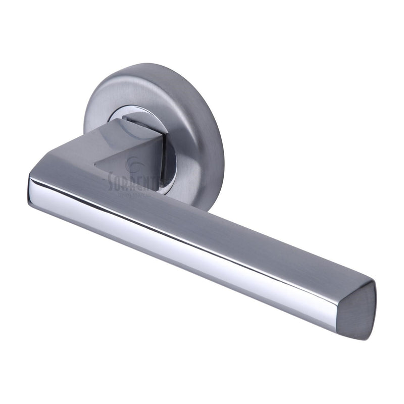 Sorrento Deda Door Handle on Round Rose