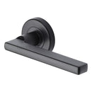 Sorrento Vector Door Handle on Round Rose