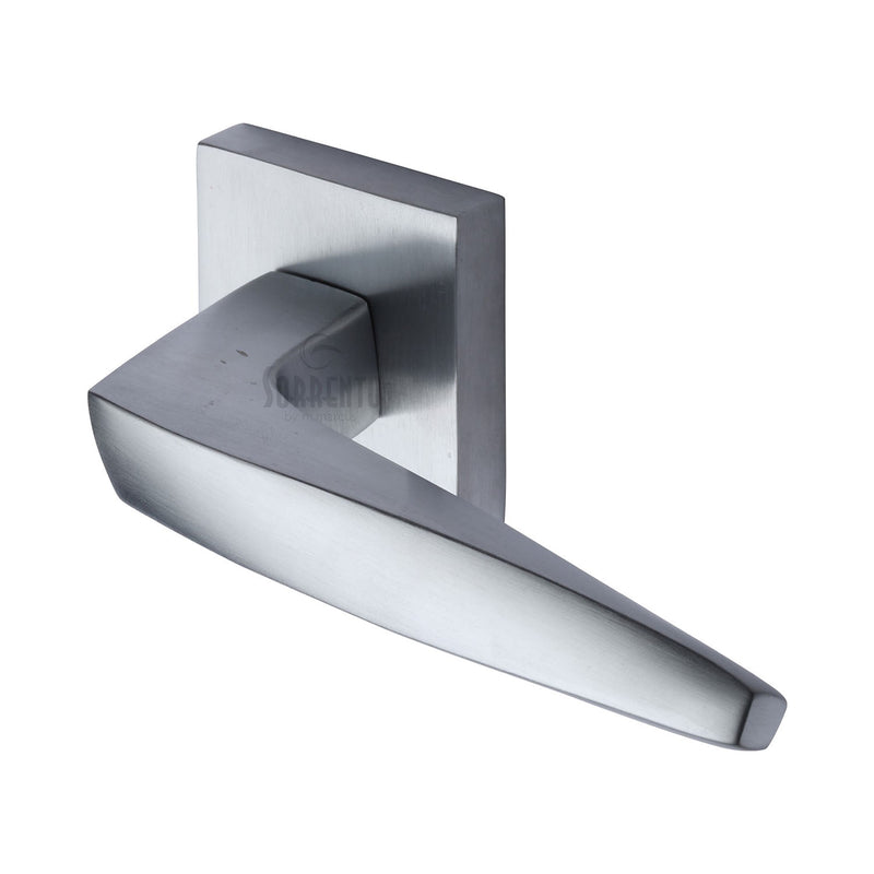 Sorrento Serpentine Door Handle on Square Rose