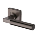 Heritage Brass Bauhaus Sq Door Handle on Square Rose