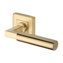 Heritage Brass Bauhaus Sq Door Handle on Square Rose