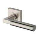 Heritage Brass Bauhaus Sq Door Handle on Square Rose