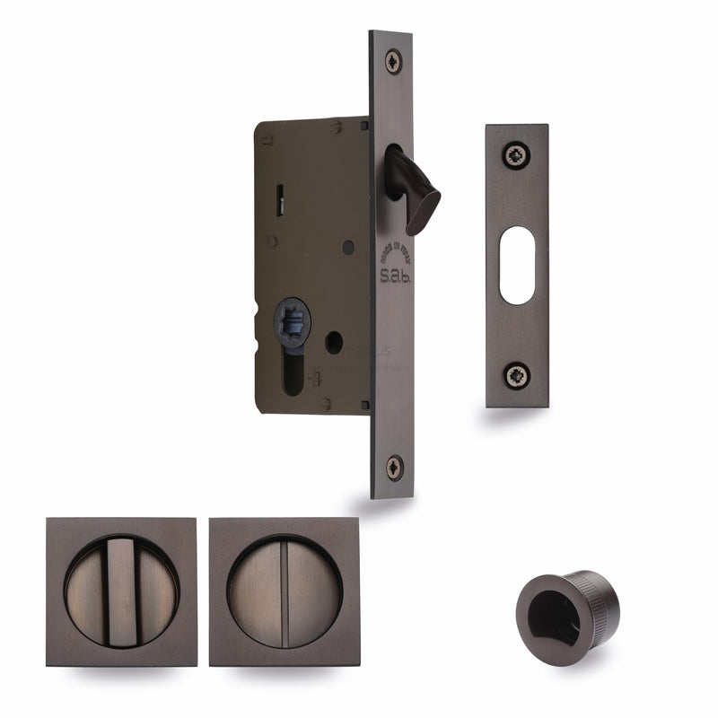 M.Marcus Sliding Lock with Square Privacy Turns