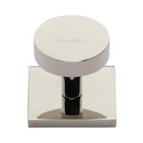 Heritage Brass Disc Cabinet Knob With Square Backplate