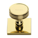 Heritage Brass Venetian Cabinet Knob with Square Backplate
