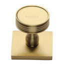 Heritage Brass Venetian Cabinet Knob with Square Backplate
