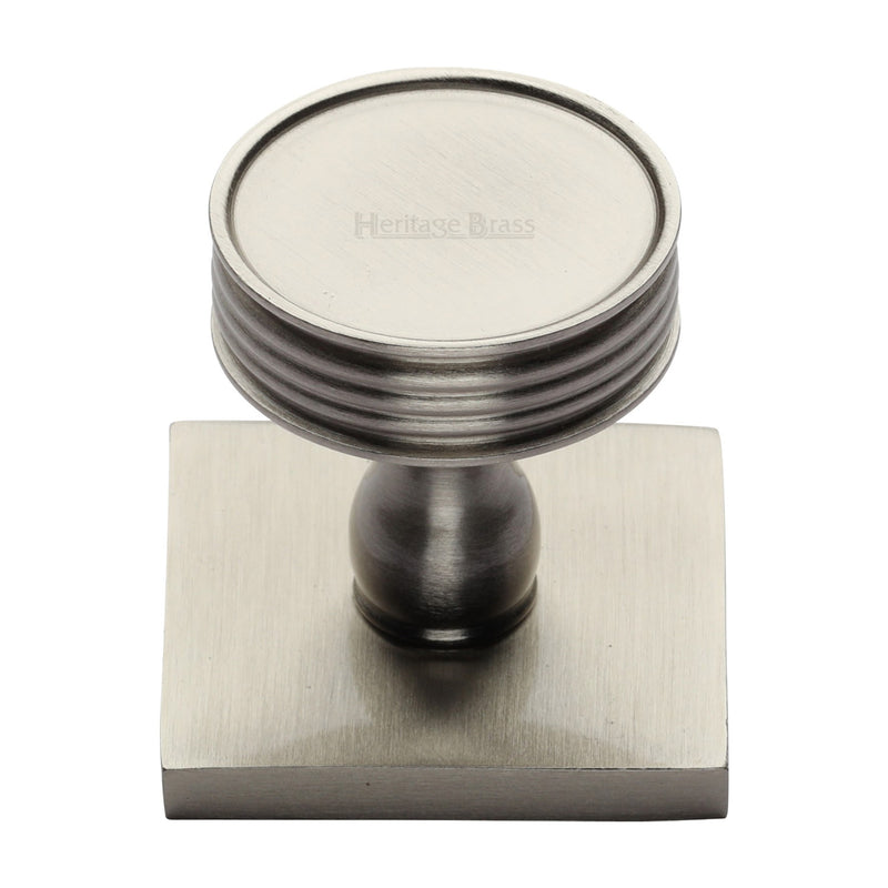 Heritage Brass Venetian Cabinet Knob with Square Backplate