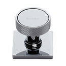 Heritage Brass Florence Knurled Cabinet Knob with Square Backplate