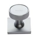 Heritage Brass Florence Knurled Cabinet Knob with Square Backplate
