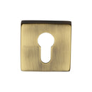 Heritage Brass Euro Profile Cylinder Escutcheon Square - SQ5004