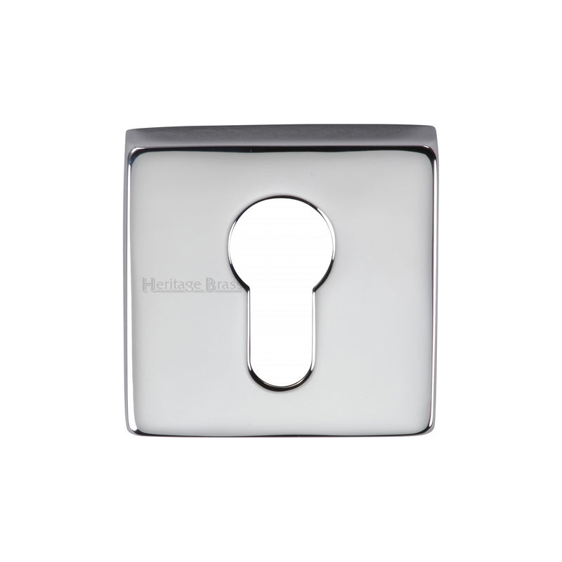 Heritage Brass Euro Profile Cylinder Escutcheon Square - SQ5004