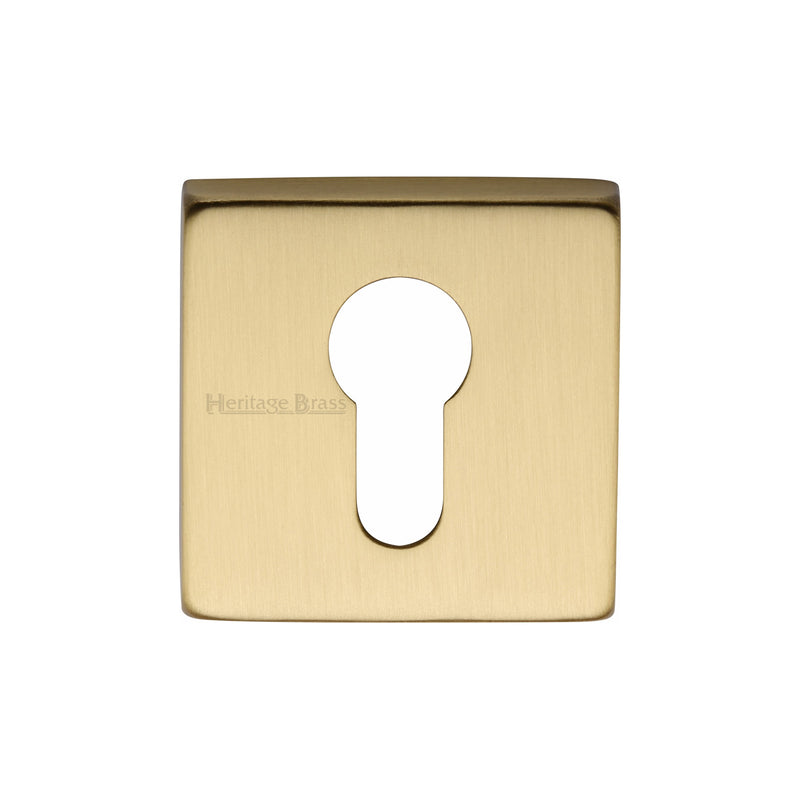 Heritage Brass Euro Profile Cylinder Escutcheon Square - SQ5004