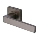 Heritage Brass Delta Sq Door Handle on Square Rose